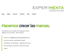 Tablet Screenshot of experimentacreativos.com